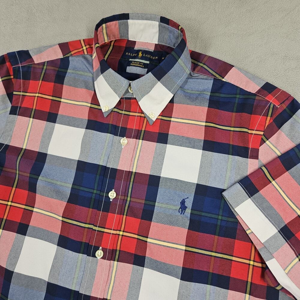 Ralph Lauren Shirt Mens M Classic Fit Performance Short Sleeve Americana Pony